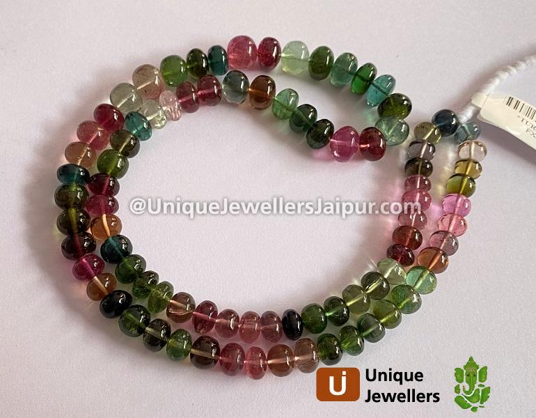 Tourmaline Smooth Roundelle Beads